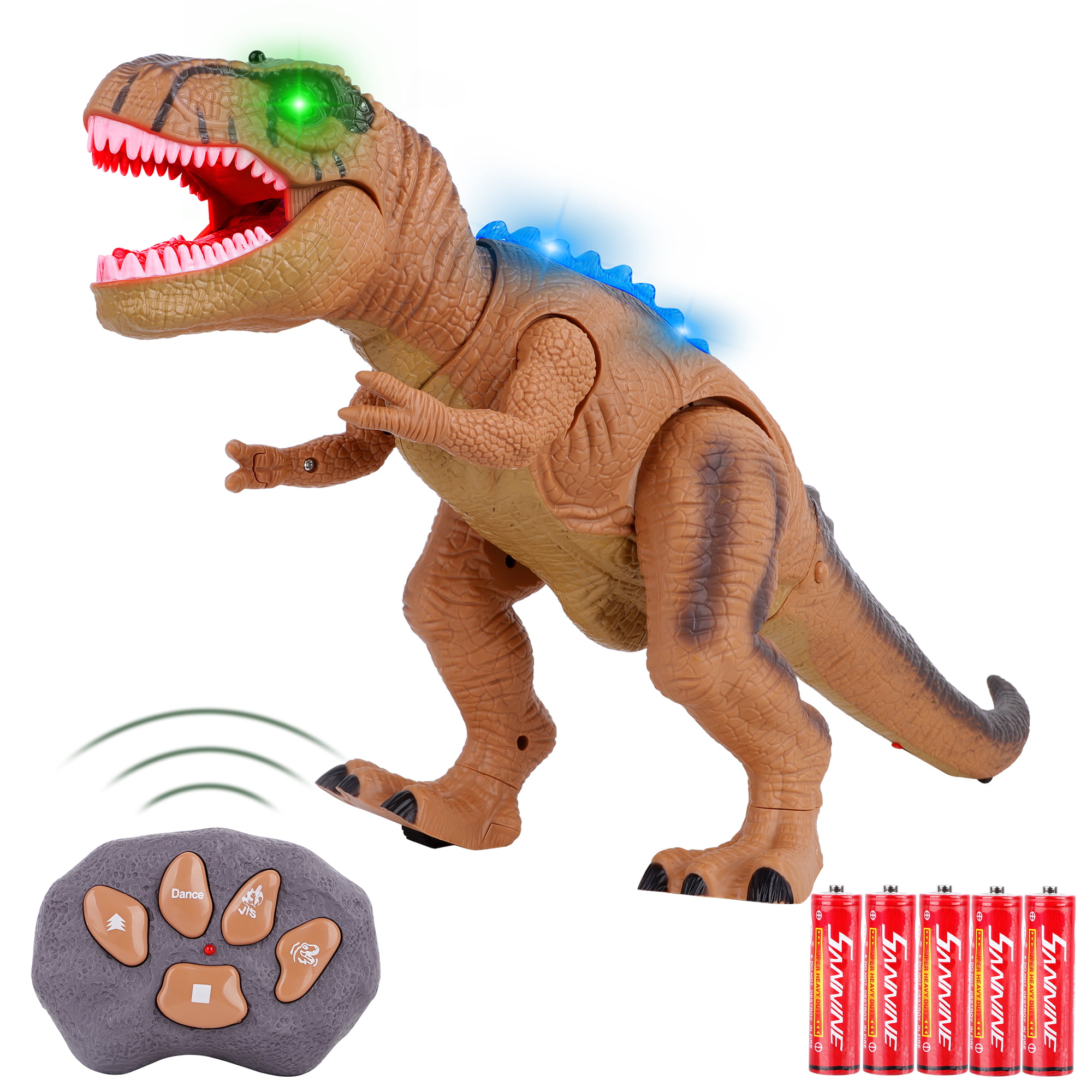 Dinosaur T-Rex Tyrannosaus Walks Roars Figure Light Sound Kids Boys Gift Toy 