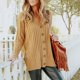 thumbnail image 4 of Suéter abrigo moda mujer invierno color sólido casual manga larga suéter tejido chaqueta cárdigan top mujer abrigo, 4 of 9