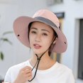 thumbnail image 4 of SNNROO Chapeau de Soleil Femme Protection Uv Chapeau Pliable Randonnée Chapeau Jardin Chapeau Bobini-Rose, 4 of 6
