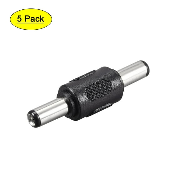 Uxcell 5.5mmx2.1mm Male to Male DC Power Connector, 5 Count