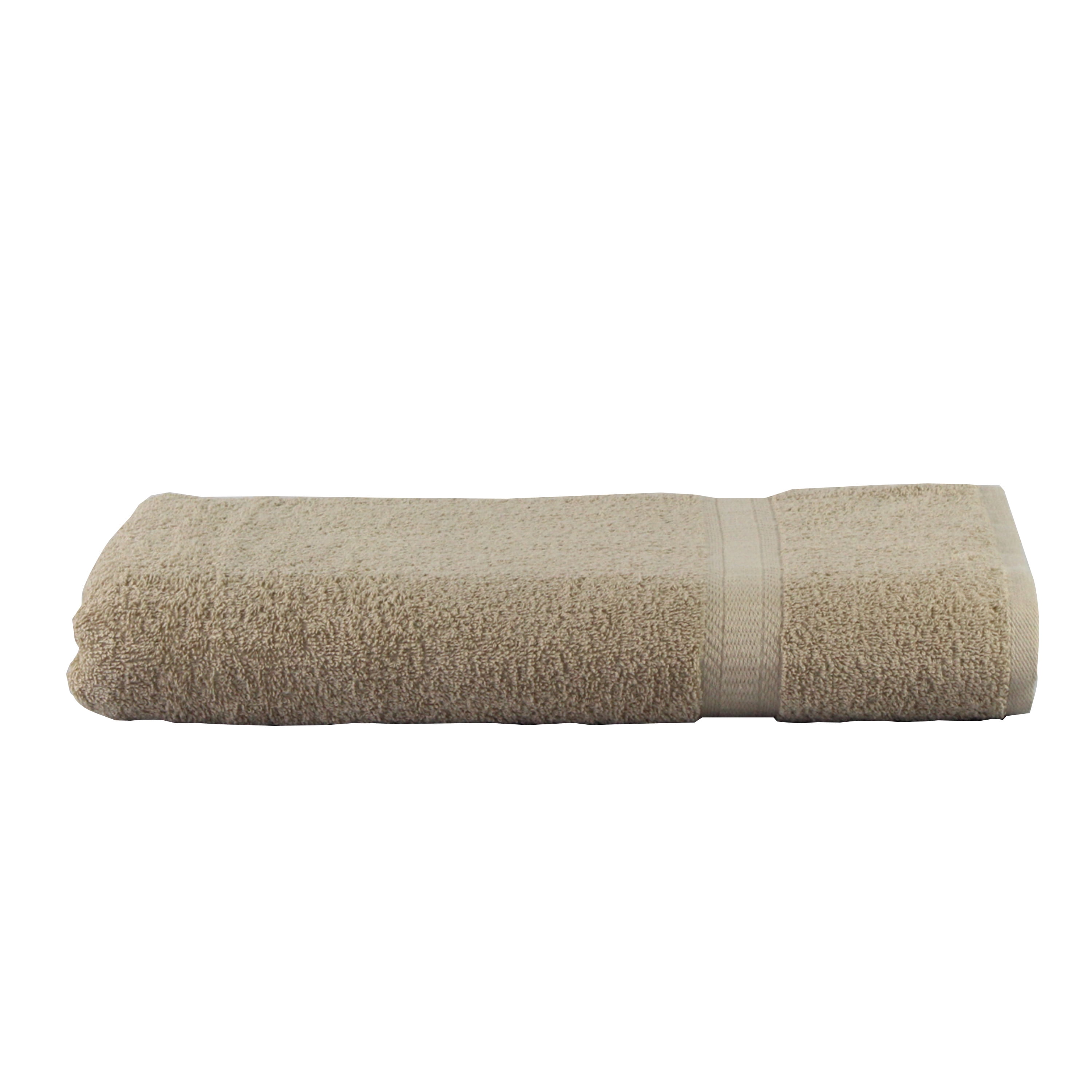 Mainstays Basic Bath Collection Single Bath Sheet, Solid Tan
