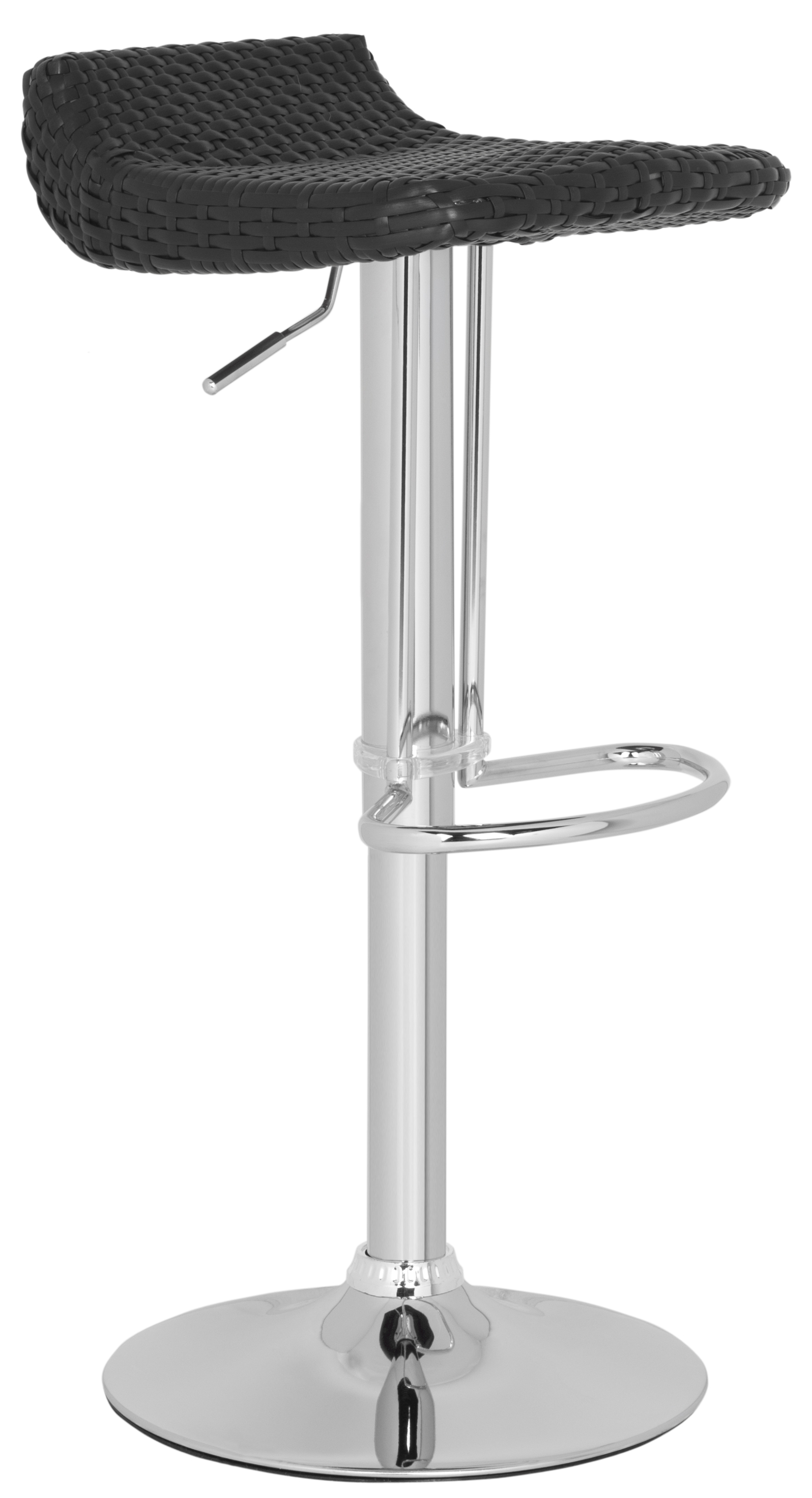 SAFAVIEH Juji Contemporary Swivel Bar Stool, Black