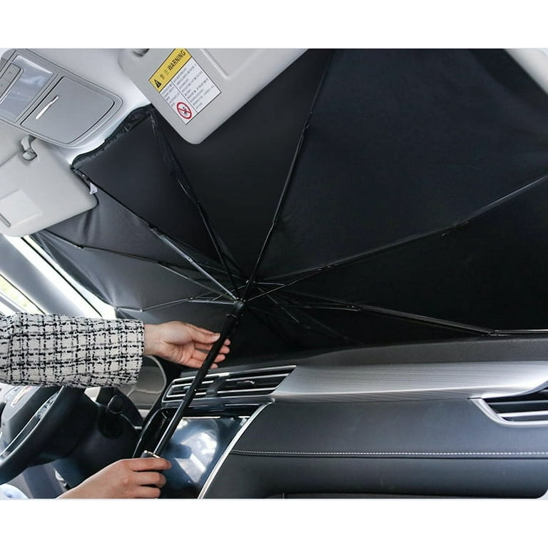 Car Windshield Sun Shade Umbrella - Foldable Car Umbrella Sunshade Cover UV  Block Car Front Window (Heat Insulation Protection) for Auto Windshield