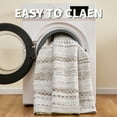 thumbnail image 5 of VUNATE 5'x5' Round Rugs for Living Room Washable Rugs Boho Moroccan Area Rug Soft Neutral Geometric Bohemian Carpet Distressed Indoor Rug for Bedroom Dining Room Office Foldable Nonslip Rug Coffee, 5 of 5