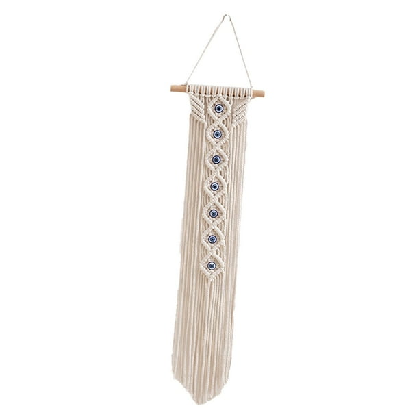 Macramé Colgante de pared Tapiz tejido a mano Telón de fondo Boho Borlas Arte de la pared Decoración de la pared Colgante para ventana Balcón