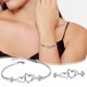 thumbnail image 1 of Pulsera ajustable de plata 925 con forma de corazón y circonitas, ideal para mujeres., 1 of 7