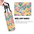 thumbnail image 4 of Yayeee 33oz Insulated Water Bottle Double Wall Stainless Steel with Flip Straw Lid, Yellow Floral Wave, 4 of 7