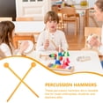 thumbnail image 3 of Mobutofu 2pcs Xylophone Mallet ABS Orange Instrument Striking Music Practice, 3 of 8