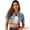 Light Blue, variant on DARING DIVA Women's Summer Short Sleeves Crop Denim Jackets XS Mid-Blue