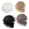 thumbnail image 4 of 4x tela de piel sintética parches de tela Artificial disfraz piel peluda tela de piel peluda para árbol de Navidad sombrero zapatos vacaciones BlancoNegro CaquiGris SM SunniMix Tela de piel sintética, 4 of 7