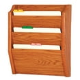 thumbnail image 2 of Wooden Mallet Solid Oak 3-Pocket Legal Size File Holder, Wall Mount File Organizer, Medium Oak, 2 of 3
