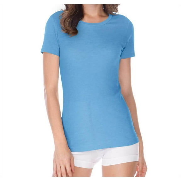 Kavio! Junior Sheer Jersey Crew Neck Short Sleeve Azure S