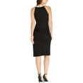 thumbnail image 2 of MSK Womens Petites Cutout Midi Cocktail and Party Dress Black 6P, 2 of 2