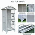 thumbnail image 4 of PawHut Wooden Outdoor Bird Cage, Featuring a Large Play House with Removable Bottom Tray 4 Perch, 4 of 9