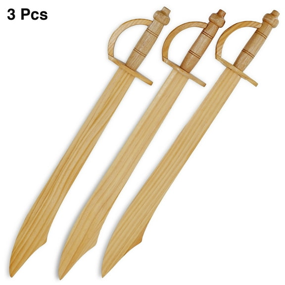 Armory Replicas Spanish Main Buccaneer Steamed Beech Wood Pirate Sword - 3PC Set for Costumes & Play