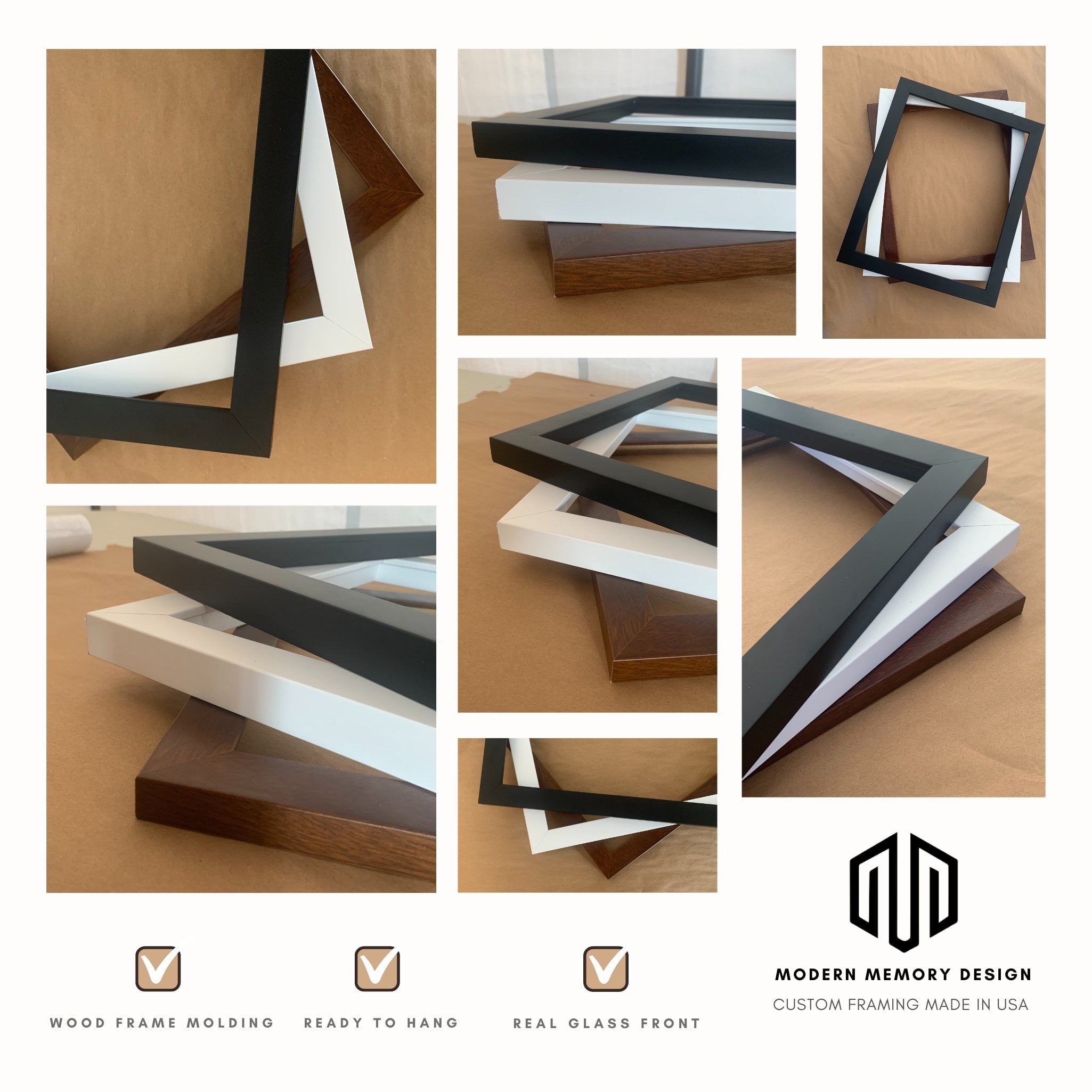 Details about   22x14 Black Wood Picture Frame With Acrylic Front and Foam Board Backing 