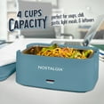 thumbnail image 5 of Nostalgia 32 oz. Portable Heated Lunch Box, Ocean Blue, 5 of 7