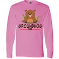 thumbnail image 3 of Inktastic Groundhog Day with Cute Groundhog Illustration Long Sleeve T-Shirt, 3 of 5