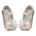 thumbnail image 4 of Otqutp Little Kid Nonslip&nbsp;Shoes Kids Girl Dress Shoes Toddler Princess Sparkly Pearl Ballet Shoes Little Girl Party Wedding School, 4 of 8