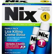 Nix Permethrin Lice Killing Cream Rinse Treatment Family Pack, 4oz, 6-Pack