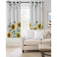 thumbnail image 2 of Sunflower Blackout Curtains, Light Blocking Print Window Curtains, Sage Green Summer Botanical Eucalyptus Farmhouse Bee Thermal Insulated Window Drapes for Living Room 2 Panels, 55"W x 39"L, 2 of 9