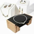 thumbnail image 4 of Jewelry Display Stand, PU Leather Desktop Shape 3 Pieces Jewelry Display Risers Elegant Multifunctional  For Organization, 4 of 8