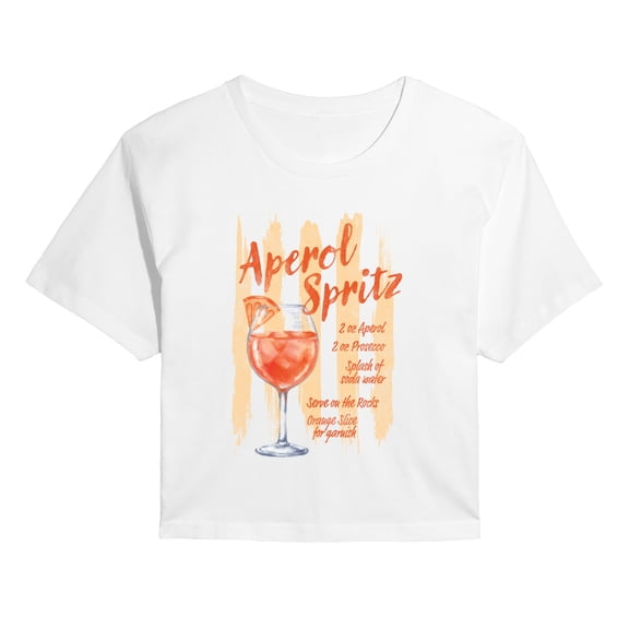 Instant Message - Aperol Spritz Cropped Graphic T-Shirt