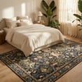 thumbnail image 4 of Kzaei 5'x7' Area Rug for Living Room, Vintage Boho Soft Low-Pile Living Room Rugs, Stain Resistant Botanical Non-Slip Carpet for Girls Bedroom, 4 of 6