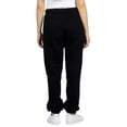 thumbnail image 3 of Lazypants Women's Sz L Pull-On Cotton Fleece Jogger Pants Black, 3 of 4