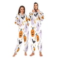 thumbnail image 3 of IAUYY Unisex Adult Onesie Pajamas Ultra-Soft Crystal-Soft Fabric, Halloween Adult Onesie Pajamas Adults,With a Zipper Plus Size Onesie Pajamas, Orange and Purple Color Scheme, 3 of 7