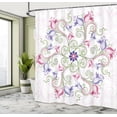 thumbnail image 5 of Ambesonne Mandala Shower Curtain, Round Flower Frame, 69"Wx70"L, Purple White Green, 5 of 5