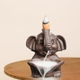 thumbnail image 3 of deevoka Elephant Backflow Burner Elephant Ornament for Desktop Indoor Office, 3 of 5