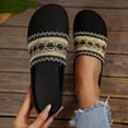 thumbnail image 2 of Black Mesh Flat Shoes For Women Fashionable Casual Comfortable Solid Color Round Toe Breathable All Season Outdoor Leisure Wear Size 41, 2 of 9