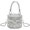 Silver, variant on Cylindrical Rhinestone Evening Clutch Bag, Chain Strap Box Handbag for Weddings Parties