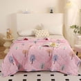 thumbnail image 2 of 71x79 Inch Summer Blankets Blanket Cooling System Plain Print Washed Cotton Bed Blanket Throw Blanket for Chair Breathable All Season Soft and Lightweight Pre-Washed Suitable for Women,Men and Kids, 2 of 4