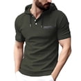thumbnail image 3 of Men’s Short Sleeve Hoodie Sweatshirt Outdoor Casual Spring Summer Top, 3 of 5