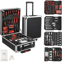 Riedhoff 800-Piece Mechanic Tool Box Set, with Trolley Case, Black & Silver