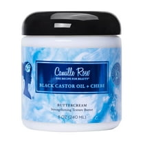 Camille Rose Black Castor Oil & Chebe Buttercream, Strengthening and Styling Butter to Restore Moisture for Thick, Textured Hair, 8 oz C32