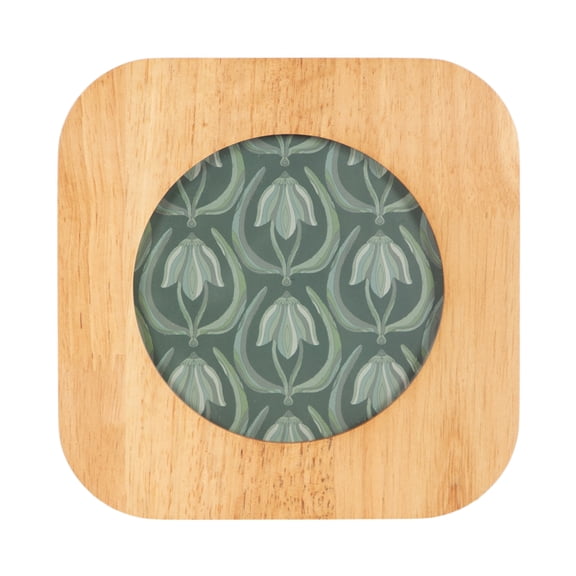DesignOvation – 5x5 Picture Frame – Rounded Hazelnut Tabletop Photo Frame