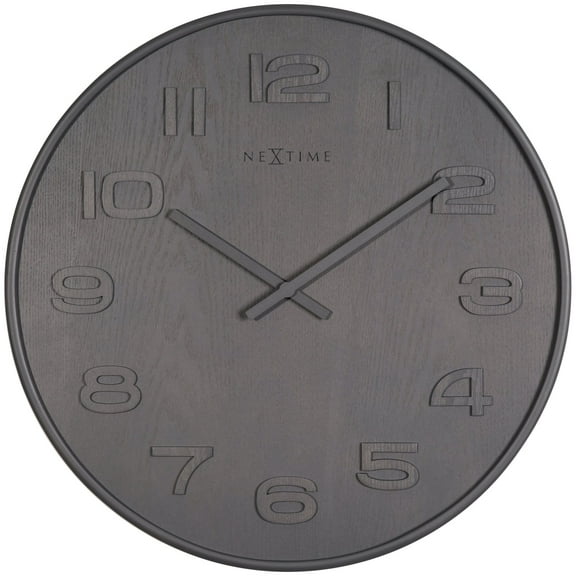 NEXTIME WALL CLOCK WOOD WOOD MEDIUM - GREY