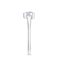 thumbnail image 3 of Certified Half Carat Heart Lab Grown Diamond Proposal Ring, EF-VS Grade - Ready to Gift, 14K White Gold, US 3.50, 3 of 8