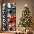 thumbnail image 7 of Rustic Welcome Sign American Star Patriotic Banner Decorative Wooden Stars for Home Decor Front Porch Indoor Outdoor, 7 of 7