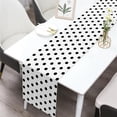 thumbnail image 2 of Black and White Polka Dot Table Runner Wedding Birthday Party Decoration Baby Shower Dining Room Home Kitchen Table Decor (White, 13.8" x 71"), 2 of 6