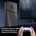 thumbnail image 4 of Replacement Panel for PS5 Slim Console Disc Edition, Vented Case, Textured Cover, Game Shell Accessories with Dust Filter Mesh-Black-for PS5 Slim Disc Edition, 4 of 8