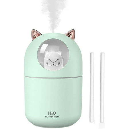 

Humidifier Cool Mist Humidifiers - Humidifiers for Bedroom 300 ml Mini Humidifier for Car Desk Office (Green)