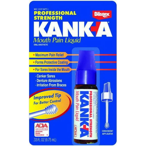 3 Pack Blistex Kanka Mouth Pain Liquid, Professional Strength , 0.33 oz Each