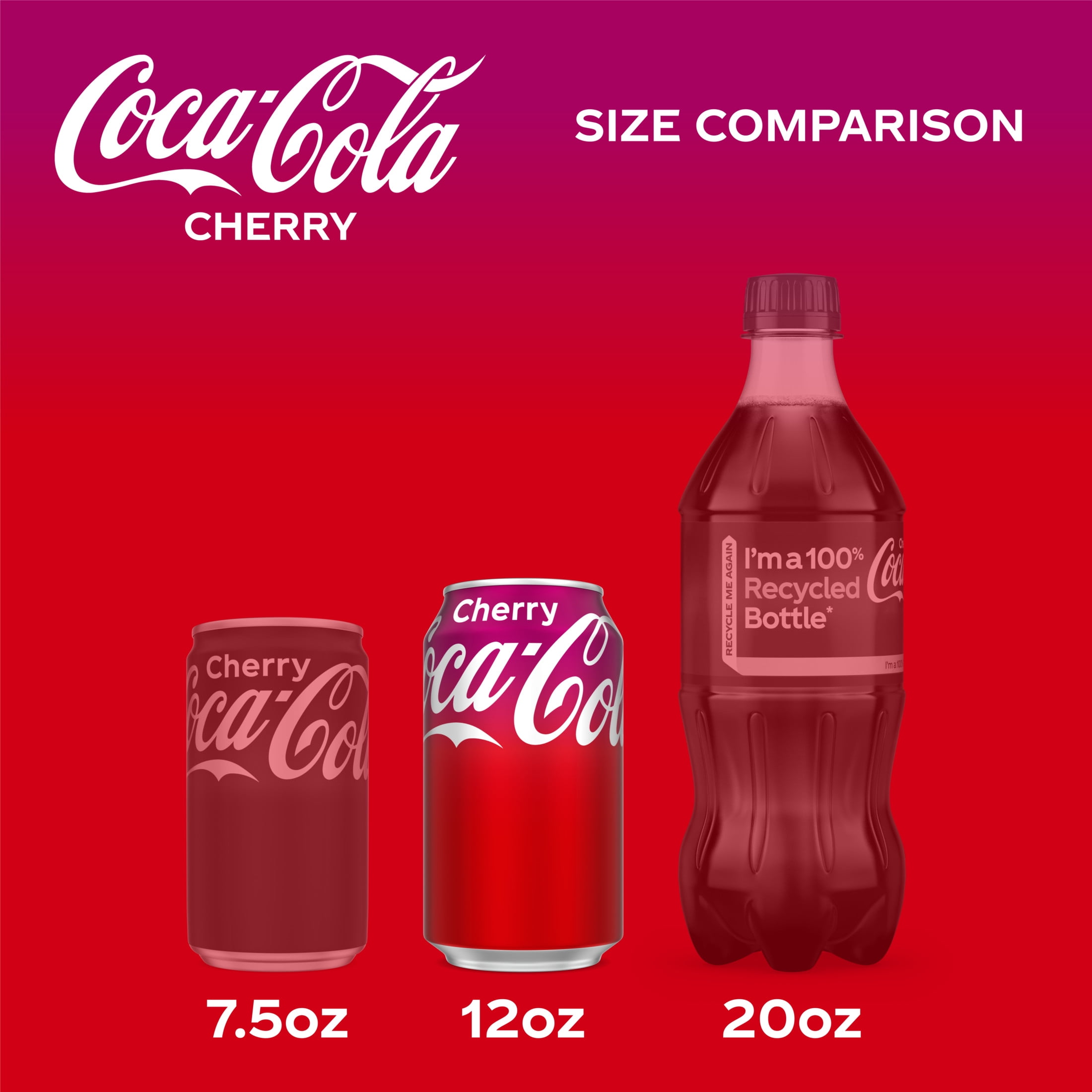 Coca-Cola Cherry Soda Pop, 12 fl oz, 24 Pack Cans - Walmart.com