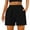 Black, variant on fatyb Womens Sweat Shorts Elastic High Waist Loose Lounge Shorts Casual Plain Running Shorts with Pockets