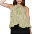 thumbnail image 2 of Ichuanyi Womens Shirts , Fashion Women Printed Halter O-Neck Tank Sleeveless Casual Tee Tops Blouse, 2 of 6