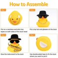 thumbnail image 5 of Pato de goma para salpicadero de coche, decoración con chirriante, patito amarillo con sombrero, adornos, accesorios para automóviles, 5 of 5
